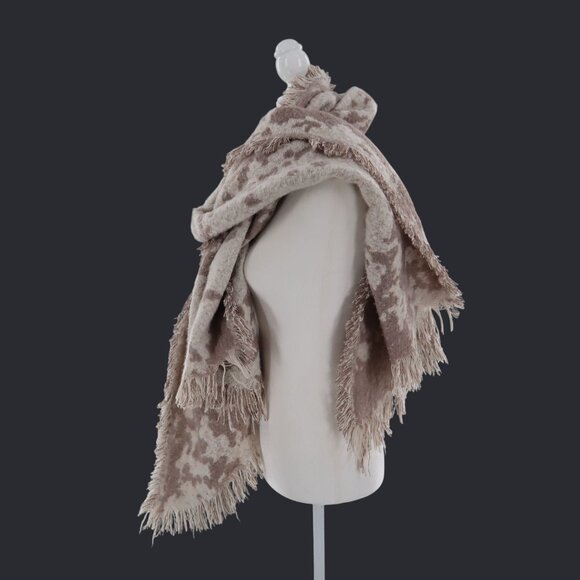 H&M Earth Blanket Shawl Beige Boho Goblincore‎ Rustic Farmhouse Country Cottage - Picture 10 of 13